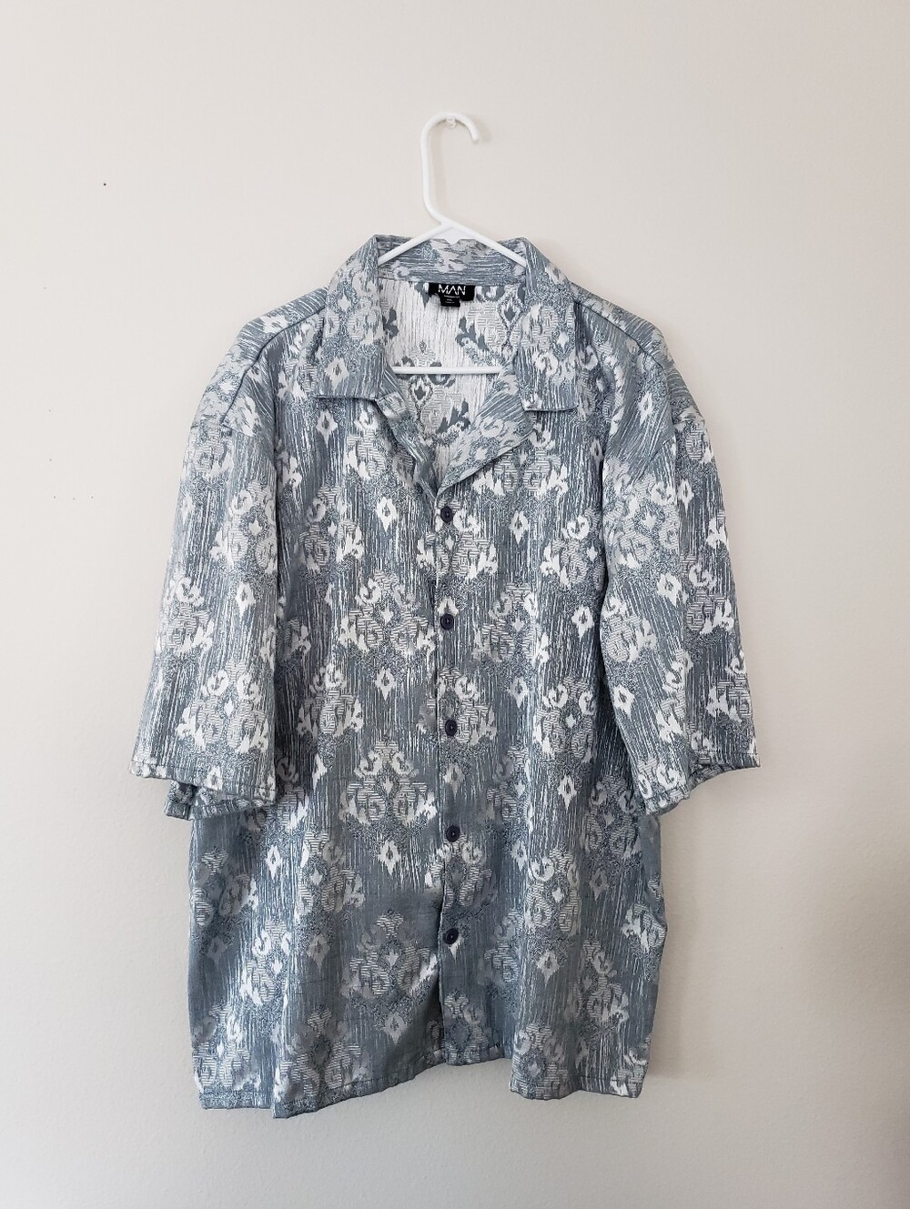 M.A.N. Blue Floral Button-Up Shirt